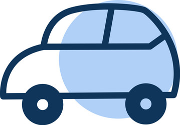 Blue car icon on white background Royalty Free Vector Image