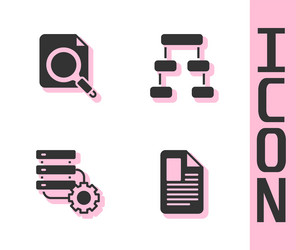 set file document search concept with folder vector image