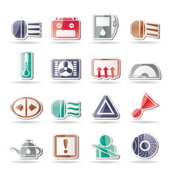 Dashboard car icons Royalty Free Vector Image - VectorStock