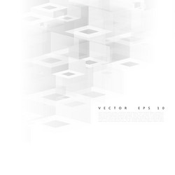 abstract geometric shape from gray cubes vector image