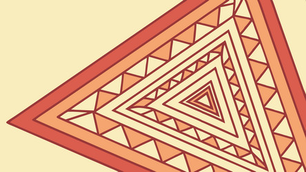 abstract triangular pattern border modern vector image