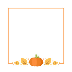 cute square autumn frame border template can vector image