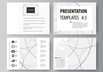 Set of business templates for presentation slides vector