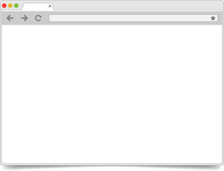 Empty browser window on transparent background Vector Image