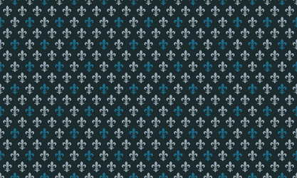 elegant repeating pattern of fleurdelis in teal vector image