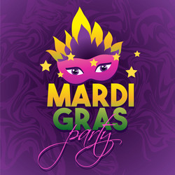 Mardi Gras Party Poster Vector Image