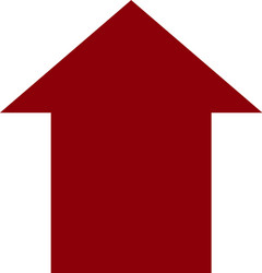 pointer arrow in modern flat style button vector image