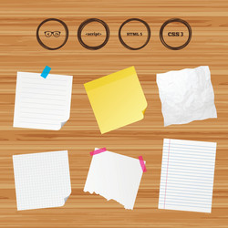 programmer coder glasses html markup language vector image