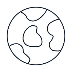 abstract outer planet in outline style vector image