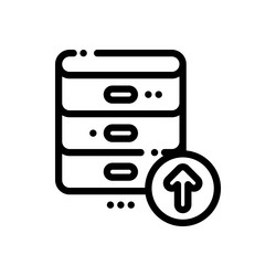 database icon thin linear style design isolated vector image