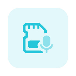 sd card with built-in microphone for recording vector image