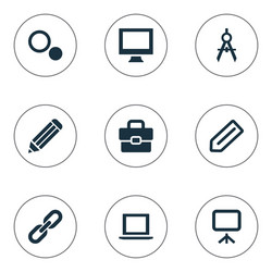 set of simple ui icons vector image