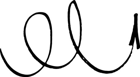 brushstroke arrow smooth two loop up hand drawn vector image