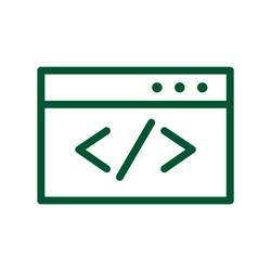 code icon web coding line art pictograph vector image