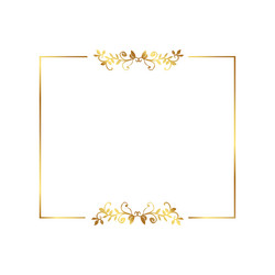 gold border golden warm frame vector image