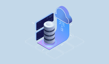 modern cloud technology and networking concept vector image