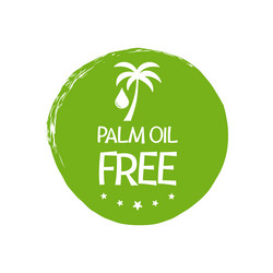 palm oil free green icon organic food without vector