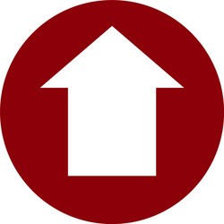 pointer arrow in modern flat style button vector image