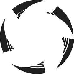 Radial abstract geometric circle design element vector