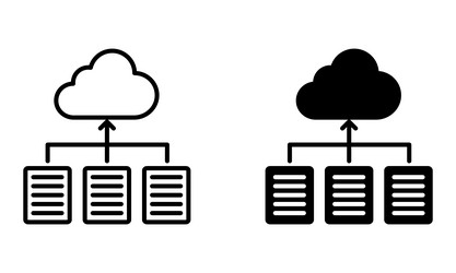cloud storage document upload to icon vector image