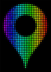 spectrum dotted map pointer icon vector image