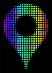 Spectrum dotted map pointer icon vector