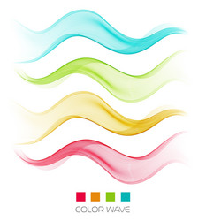 abstract colorful wave design element vector image