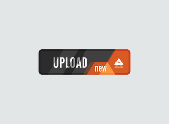 upload button futuristic hi-tech ui design vector image