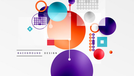 abstract geometric shapes overlap creating vector image