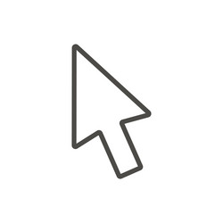 Cursor icon line pc pointer symbol vector