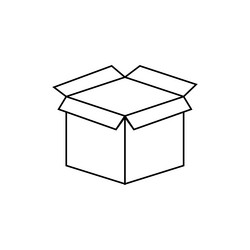 box icon thin line for web and mobile modern vector image
