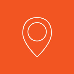 map pointer line icon vector image