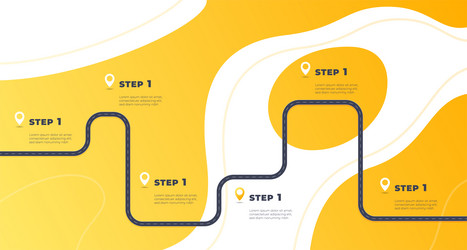 timeline with execution points workflow vector image