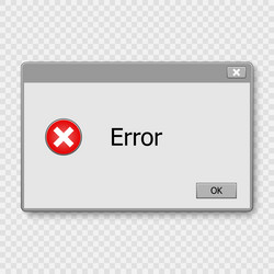 window operating system warning vector image