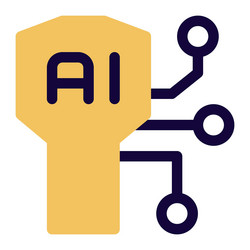 digital key with ai capability for ultimate safety vector image