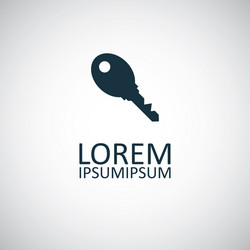 key icon for web and ui on white background vector image