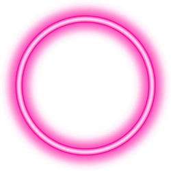 Blue neon round frame border Royalty Free Vector Image