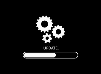 Upgrade of software update icon load and install vector