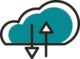 cloud computing upload download web development vector image