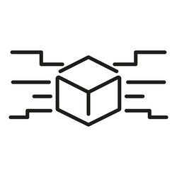 crypto data icon outline block chain vector