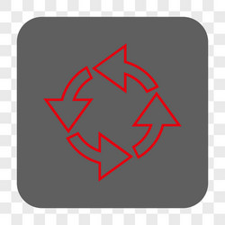rotation rounded square button vector image