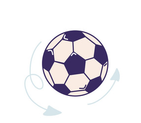 Soccer Ball with Move Arrow Vector Image