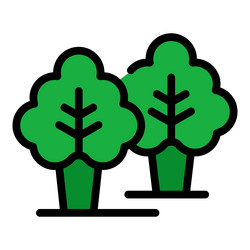 Tree care icon flat vector