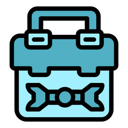 Collar toolbox icon flat vector