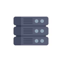 database server icon showing data storage system vector image