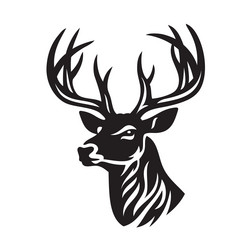 Elegant Deer Head Logo Icon Vector Image