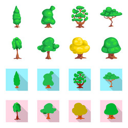 Isolated object of tree and nature symbol vector