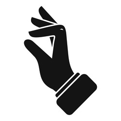 Pistol sign icon outline finger hold Royalty Free Vector