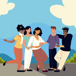 Man woman friends Royalty Free Vector Image - VectorStock