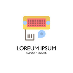 adapter connection data input business logo vector image